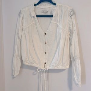Love, Whit Ivory Boho Cropped Top
